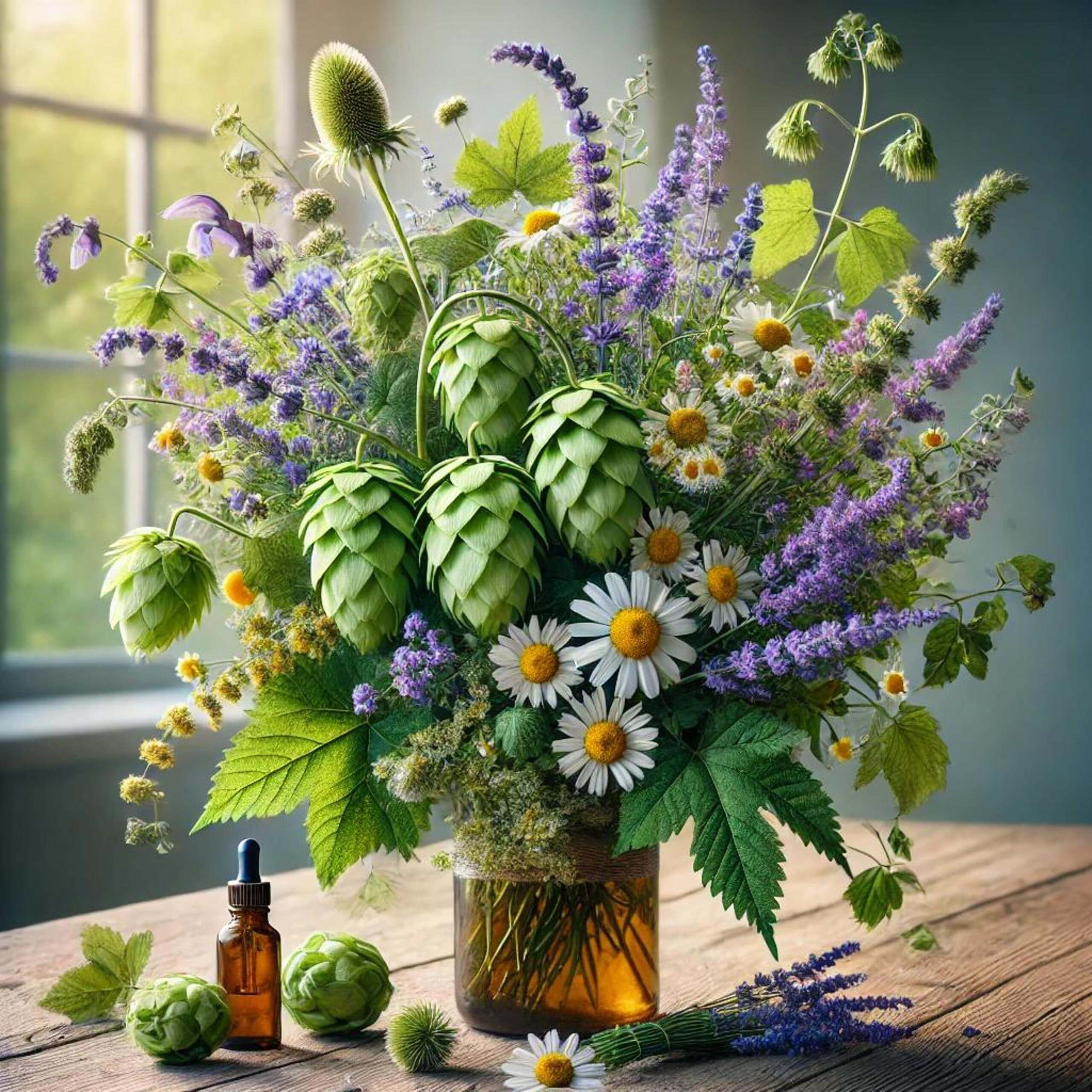 Ce bouquet d'herbes médicinales, magnifiquement arrangé