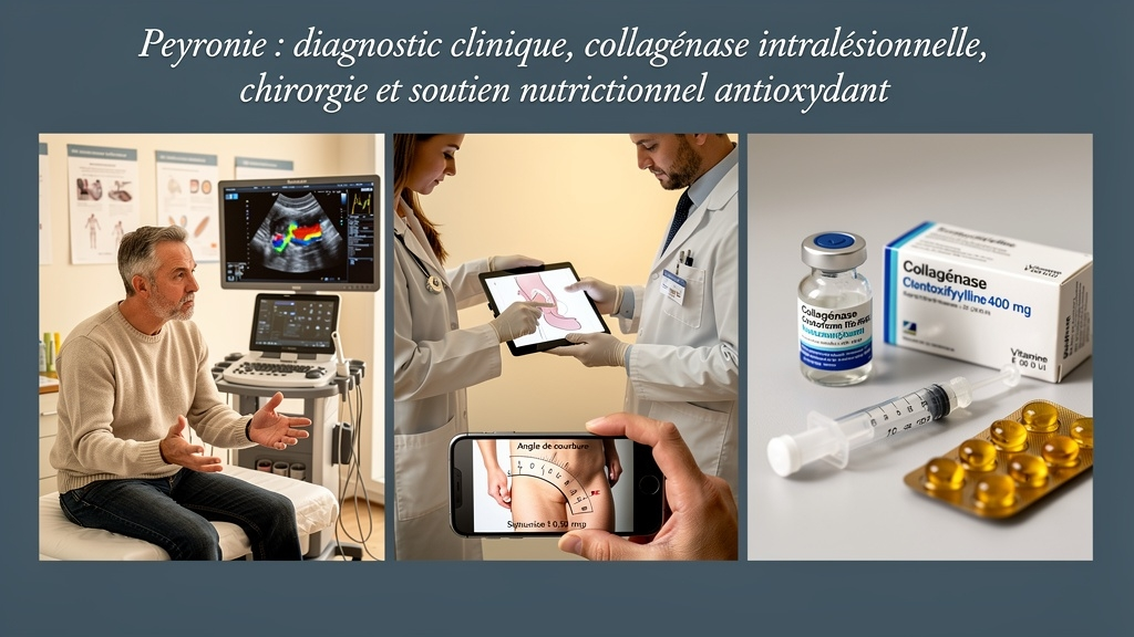 Outils diagnostiques, arsenal thérapeutique médical‑chirurgical et soutien nutritionnel antioxydant complémentaire.