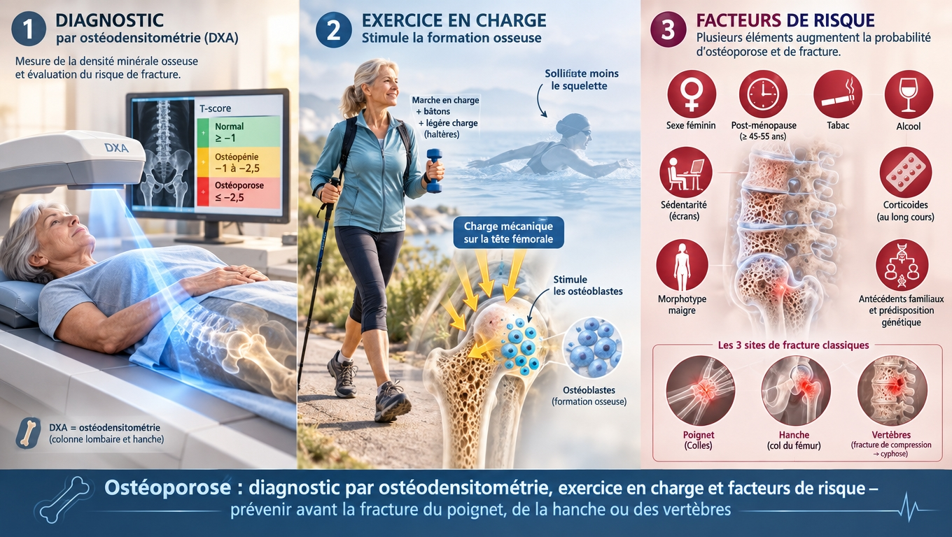 Six nutriments synergiques : calcium‑D‑K2 au cœur, magnésium pour activer la D, phosphore pour le cristal osseux, bore pour retenir les minéraux, collagène pour l'échafaudage.