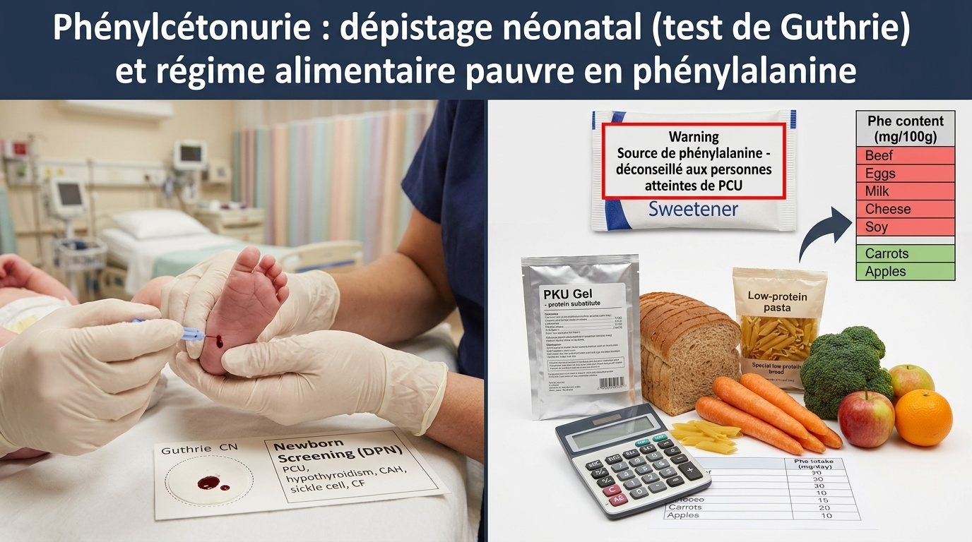  Vue d'ensemble des thérapies modernes (pegvaliase, saproptérine) et des enjeux spécifiques de la grossesse chez la femme PKU.